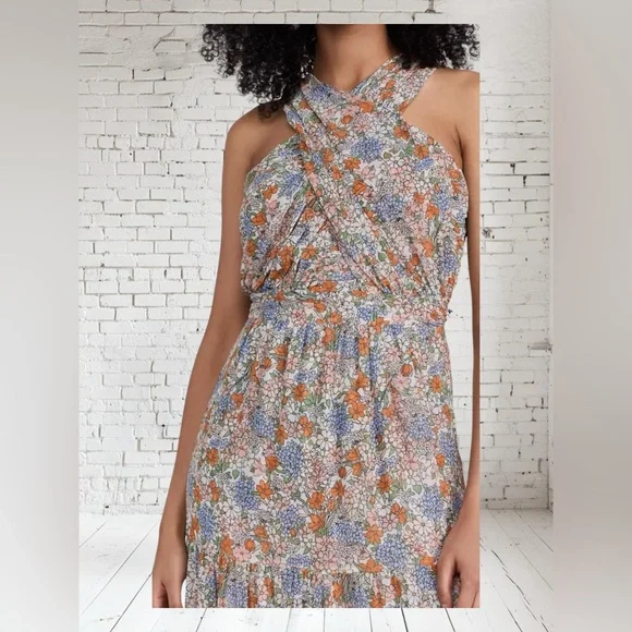 Veronica Beard Floral Silk Chiffon Sleeveless Maxi Dress. Like New. Size:00 - Picture 4 of 15